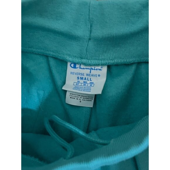 Champion Reverse Weave C Shadow Cut-Off Shorts Sz Small Blue Unisex Mens - Picture 7 of 7